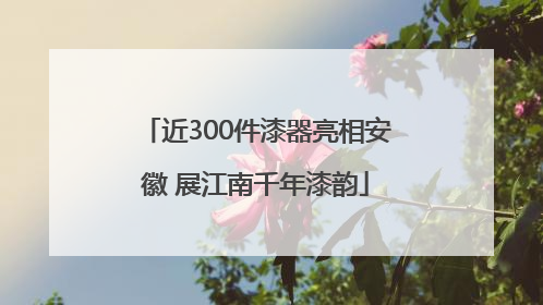 近300件漆器亮相安徽 展江南千年漆韵