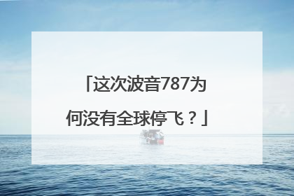 这次波音787为何没有全球停飞？