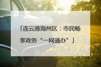 连云港海州区：市民畅享政务“一网通办”