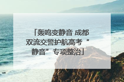 轰鸣变静音 成都双流交警护航高考“静音”专项整治