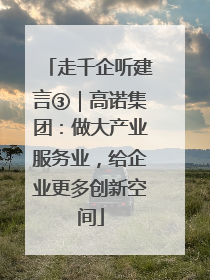 走千企听建言③｜高诺集团：做大产业服务业，给企业更多创新空间