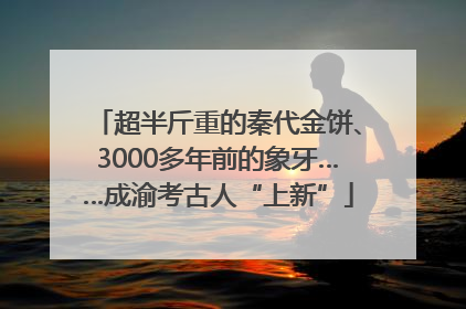 超半斤重的秦代金饼、3000多年前的象牙……成渝考古人“上新”
