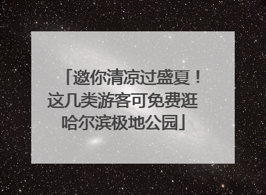 邀你清凉过盛夏！这几类游客可免费逛哈尔滨极地公园