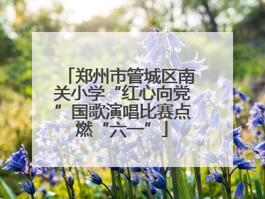 郑州市管城区南关小学“红心向党”国歌演唱比赛点燃“六一”