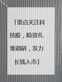重点关注科技股，险资扎堆调研，发力长钱入市