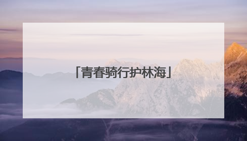 青春骑行护林海
