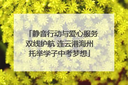 静音行动与爱心服务双线护航 连云港海州托举学子中考梦想
