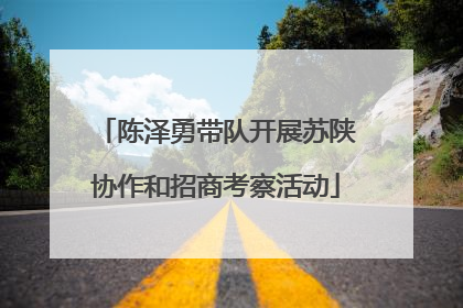 陈泽勇带队开展苏陕协作和招商考察活动
