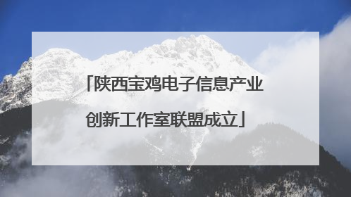 陕西宝鸡电子信息产业创新工作室联盟成立