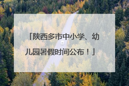 陕西多市中小学、幼儿园暑假时间公布！