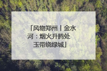 风物郑州丨金水河：烟火升腾处 玉带绕绿城