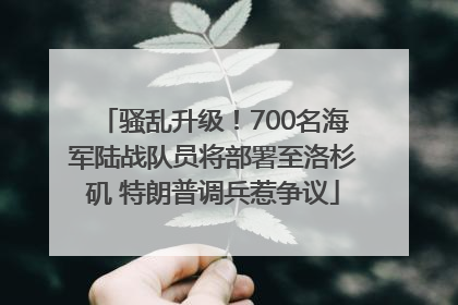 骚乱升级！700名海军陆战队员将部署至洛杉矶 特朗普调兵惹争议