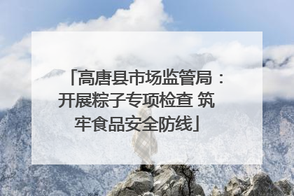 高唐县市场监管局：开展粽子专项检查 筑牢食品安全防线