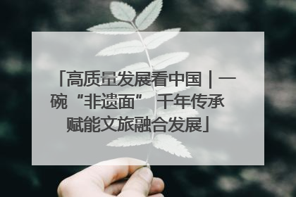 高质量发展看中国｜一碗“非遗面” 千年传承赋能文旅融合发展