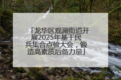 龙华区观澜街道开展2025年基干民兵集合点验大会，锻造高素质后备力量