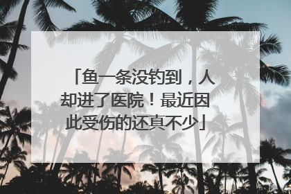 鱼一条没钓到，人却进了医院！最近因此受伤的还真不少
