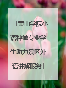 黄山学院小语种微专业学生助力景区外语讲解服务