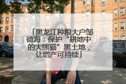 黑龙江种粮大户邹德海：保护“耕地中的大熊猫”黑土地，让增产可持续