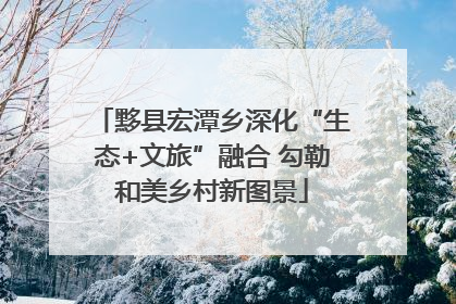 黟县宏潭乡深化“生态+文旅”融合 勾勒和美乡村新图景