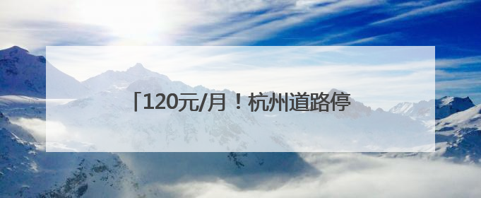 120元/月！杭州道路停车包月，6月6日开始申请