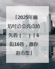 2025年廊坊经洽会亮点抢先看（三）丨6街16巷，邀你逛市集