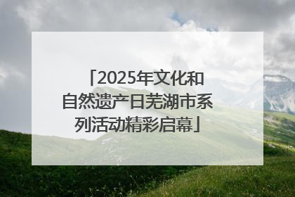 2025年文化和自然遗产日芜湖市系列活动精彩启幕