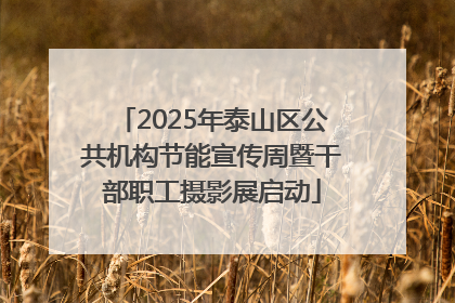 2025年泰山区公共机构节能宣传周暨干部职工摄影展启动