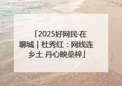 2025好网民·在聊城｜杜秀红：网线连乡土 丹心映桑梓
