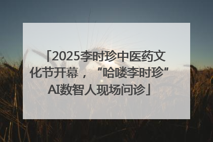 2025李时珍中医药文化节开幕，“哈喽李时珍”AI数智人现场问诊