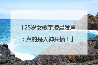 25岁女歌手凌晨发声：真的是人神共愤！