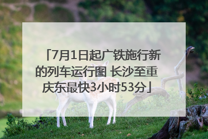 7月1日起广铁施行新的列车运行图 长沙至重庆东最快3小时53分