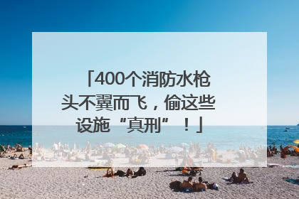 400个消防水枪头不翼而飞，偷这些设施“真刑”！